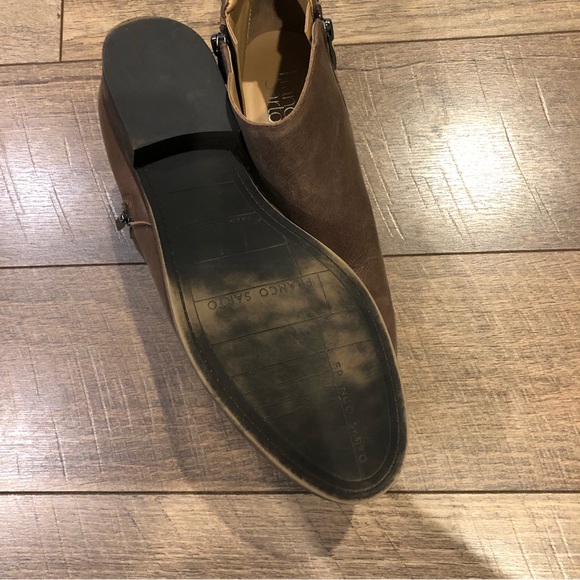 Franco Sarto Brown Leather Zipper Booties - Picture 6 of 6